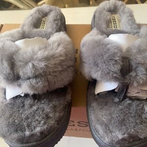 Fireside by Dearforms genuine shearling slippers
